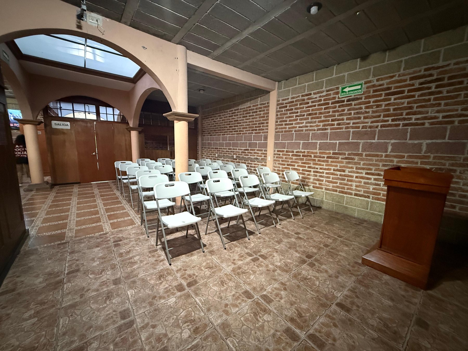 Área para actividades grupales de Voluntad de Vida